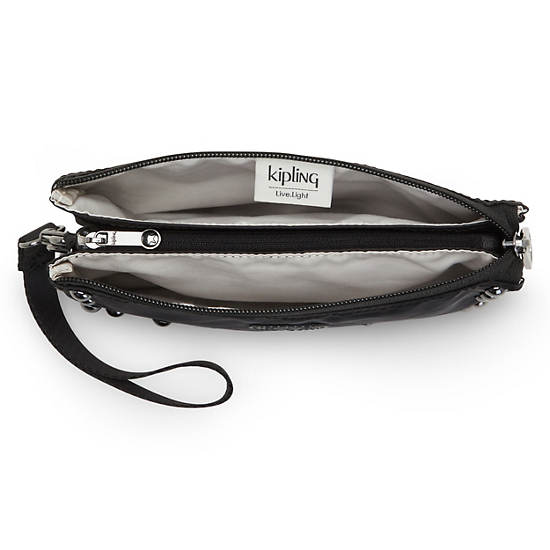 Kipling Creativity Extra Large Metallic Wristlet Tassen Zwart | BE 2064FD